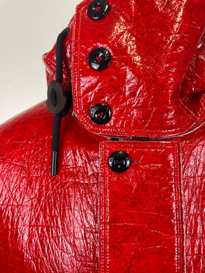 Veste rouge vinyle Moncler - L