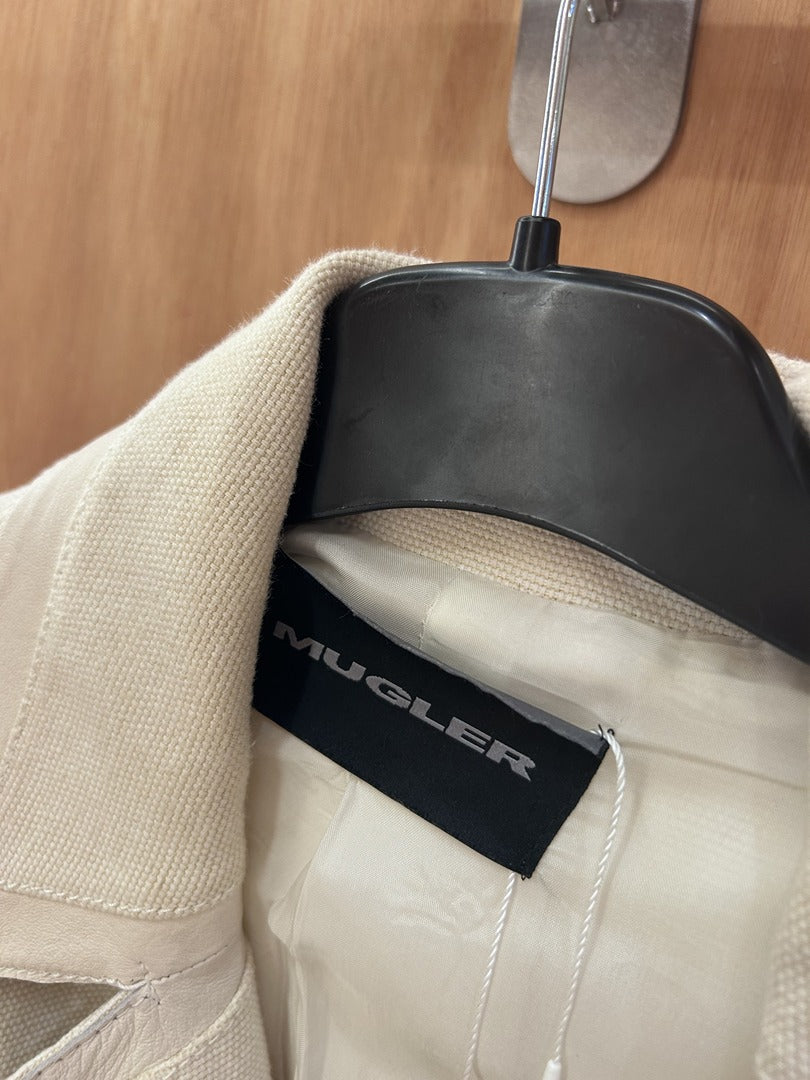 Ensemble veste et pantalon Mugler beige - Neuf avec étiquette