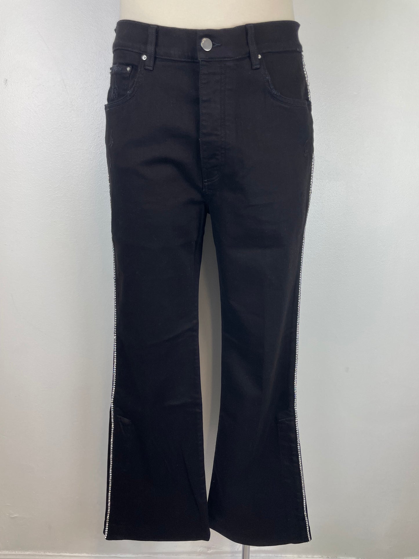 Pantalon droit Amiri ornements cristaux - M