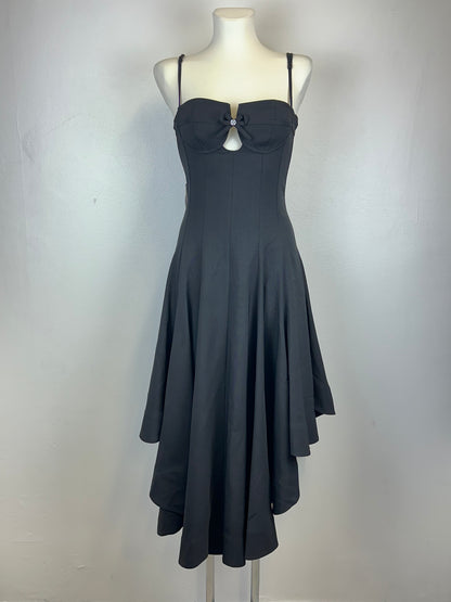 Robe midi noire rYU - S