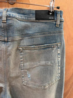 Amiri jean denim strass latéraux taille 34