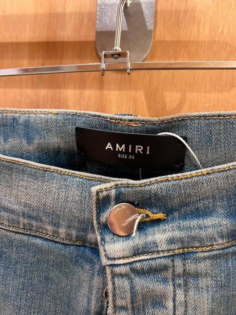 Amiri jean denim strass latéraux taille 34