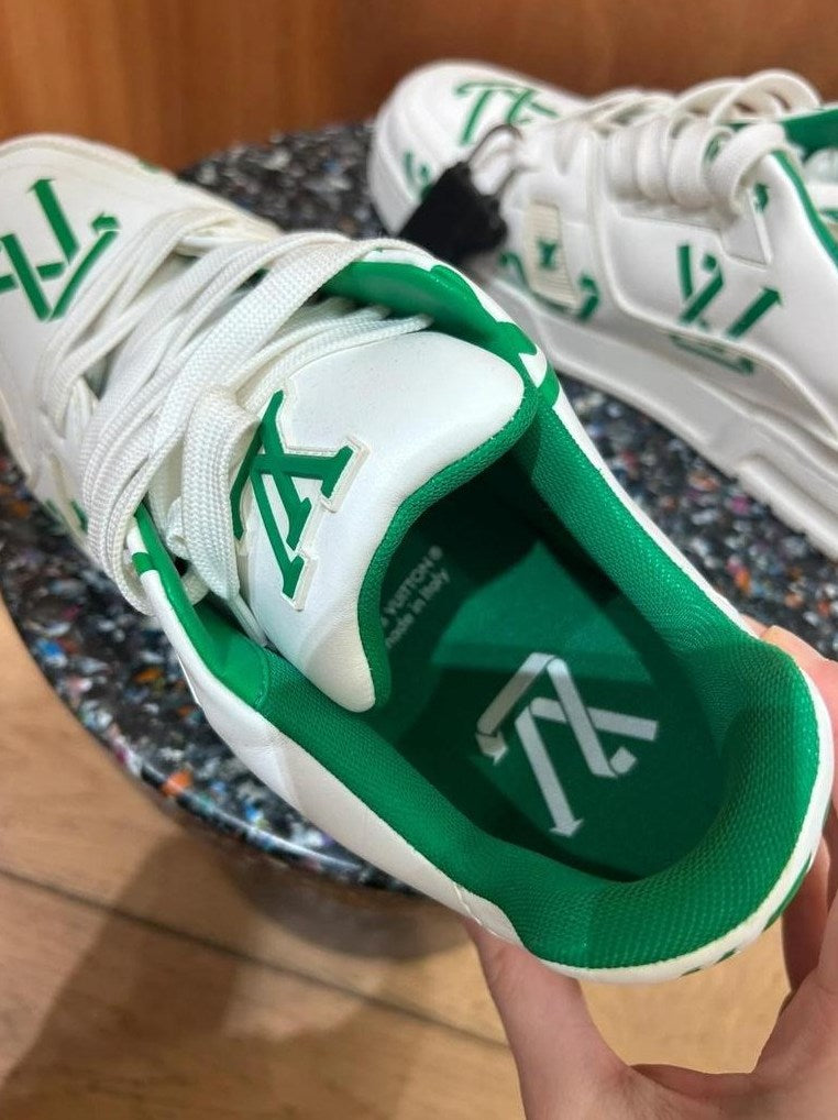 Louis Vuitton Lv Trainer sneakers blanc vert taille 42