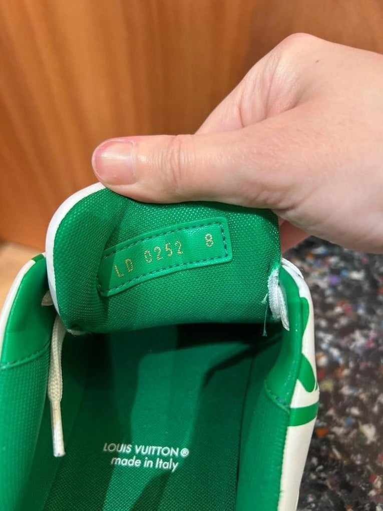 Louis Vuitton Lv Trainer sneakers blanc vert taille 42