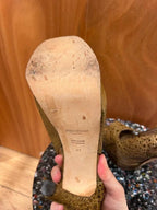 Yves Saint Laurent sandales talons plateforme cuir reptile taille 41