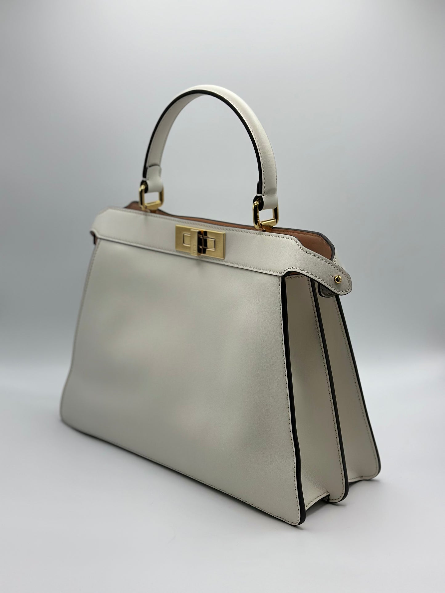 Sac à main Peekaboo IseeU Fendi blanc