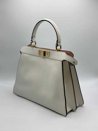 Sac à main Peekaboo IseeU Fendi blanc