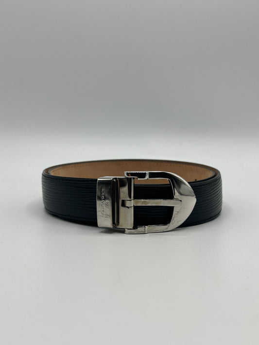 Ceinture cuir noir Louis Vuitton - 80 cm