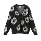Cardigan Saint Michael Life Style maille duveteuse noir blanc - L