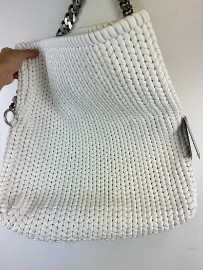 Sac à main cuir tressé blanc Balenciaga