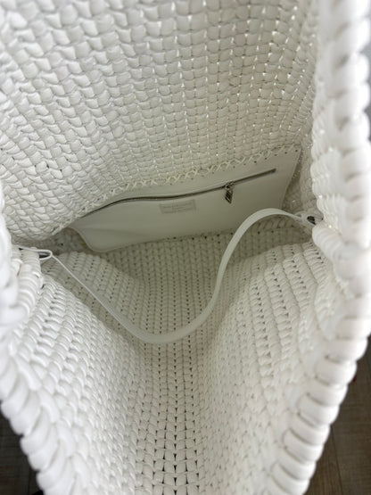 Sac à main cuir tressé blanc Balenciaga