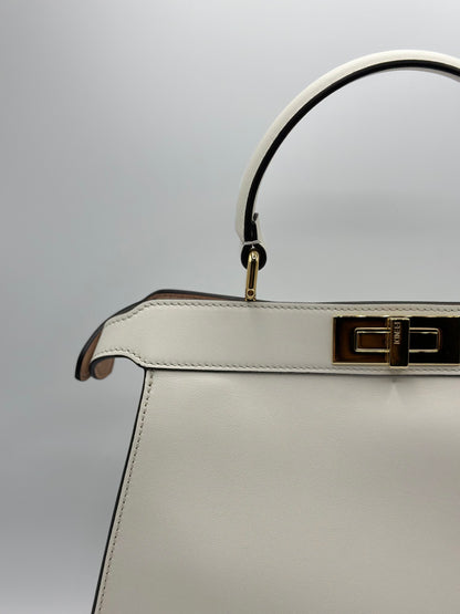 Sac à main Peekaboo IseeU Fendi blanc