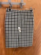 Jupe Balenciaga carreaux noir et blanc