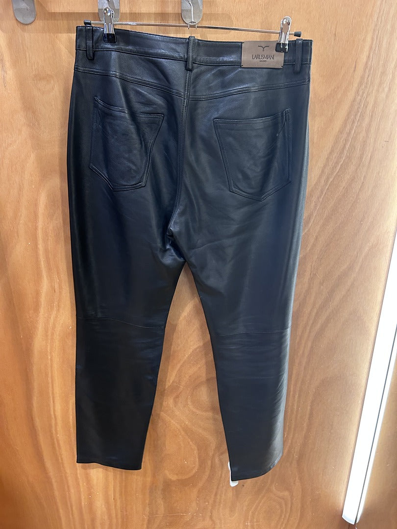 Pantalon Larusmiani noir en cuir taille 42 - Très bon état