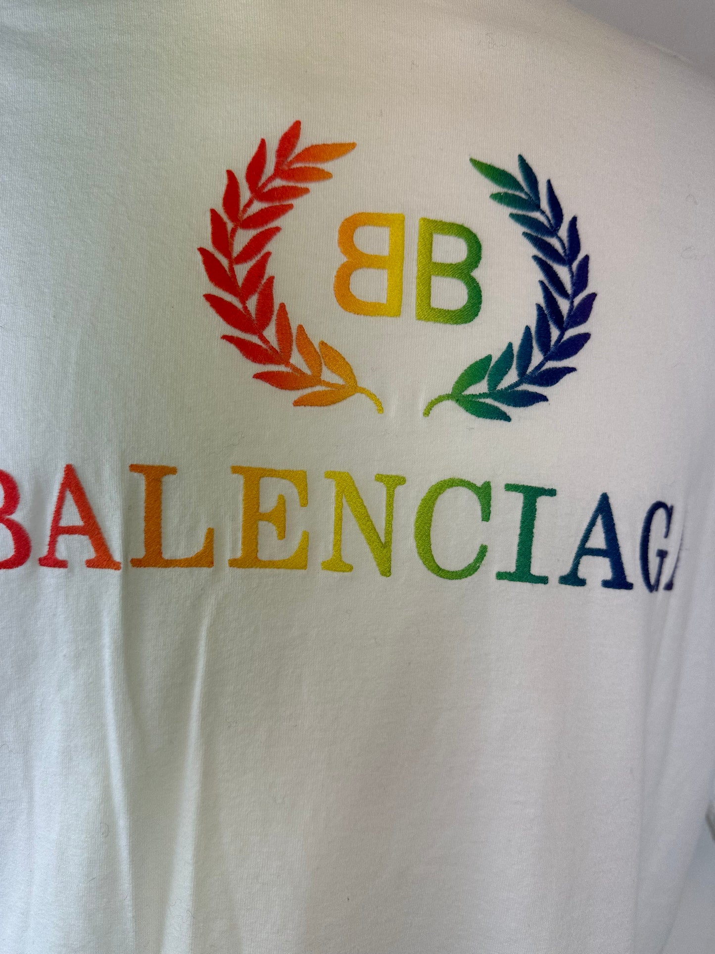 T-shirt Balenciaga logo arc-en-ciel - S