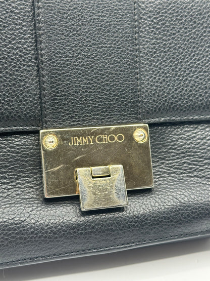 Sac à bandoulière cuir noir Jimmy Choo