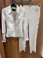 Ensemble veste et pantalon Mugler blanc - Très bon état