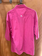 Chemise Due Diligence rose oversize coton poches style utilitaire taille M