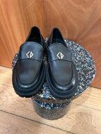 Mocassins Dior cuir noir logo Cd taille 43