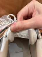 Louis Vuitton Lv Trainer sneakers cuir métallisé argent taille 42