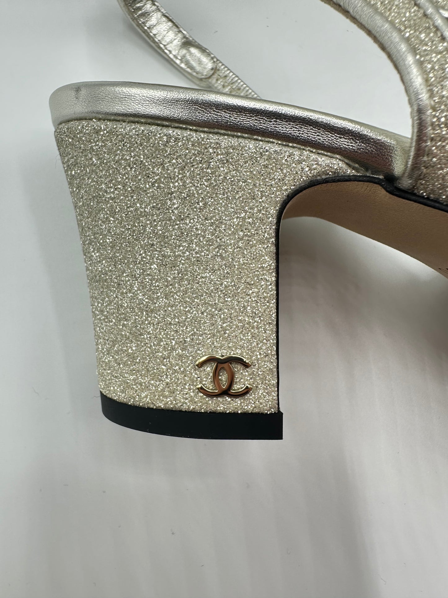 Sandales Slingback Chanel à paillettes - 38