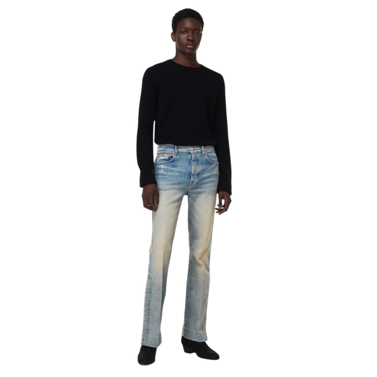 Amiri jean denim strass latéraux taille 34