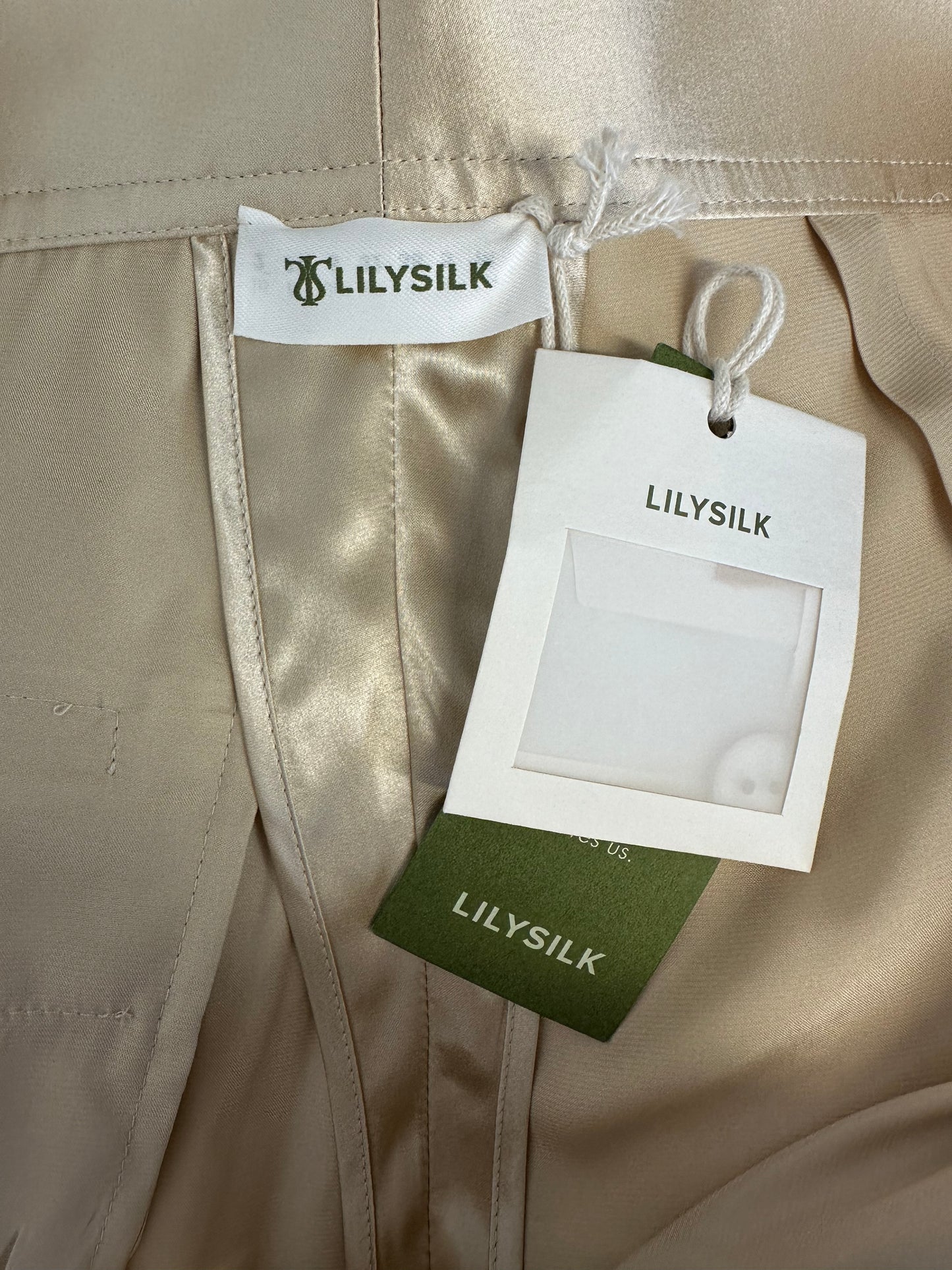 Pantalon en soie beige Lilysilk - XS