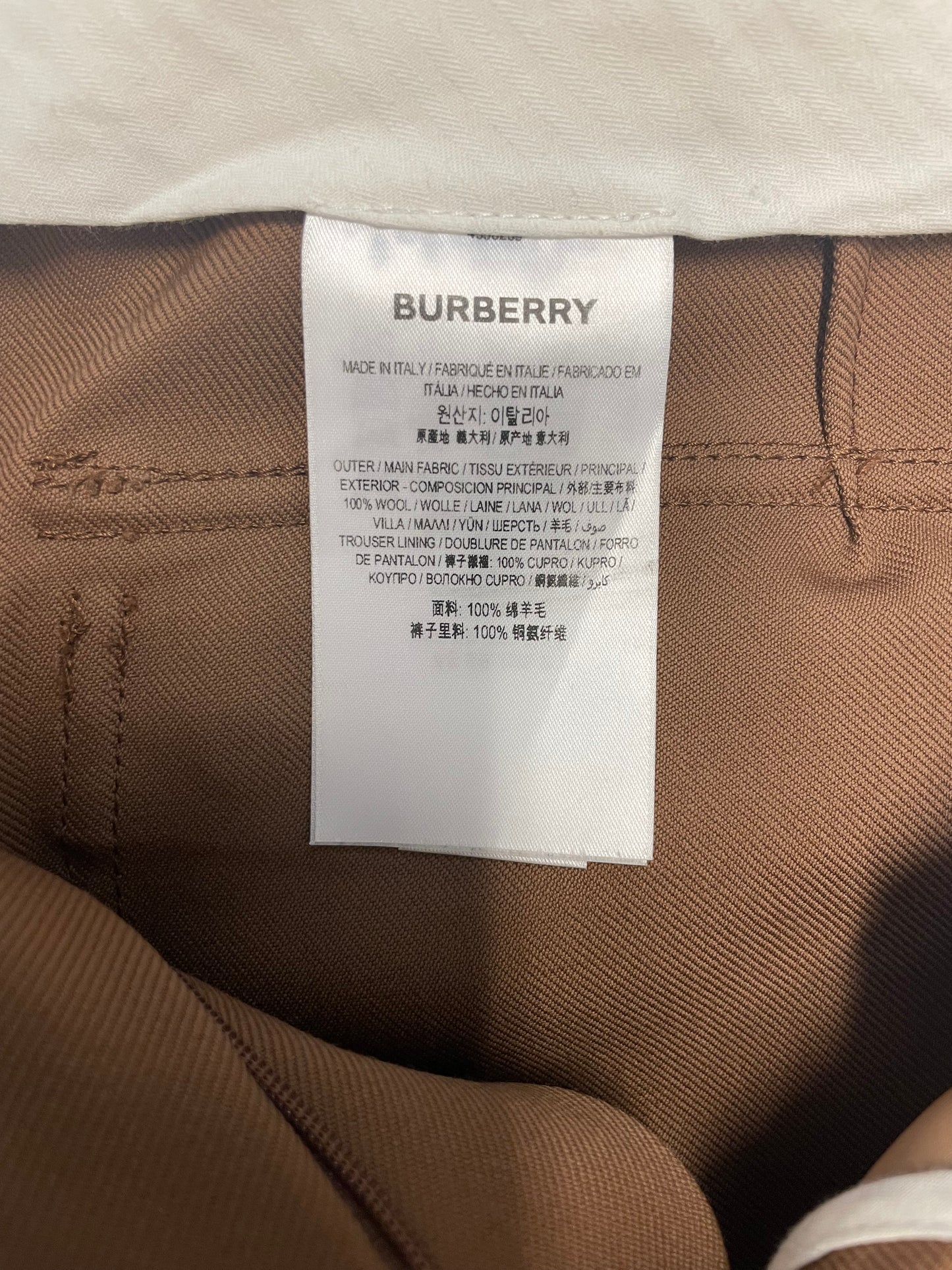 Pantalon à pinces marron Burberry - XXXL