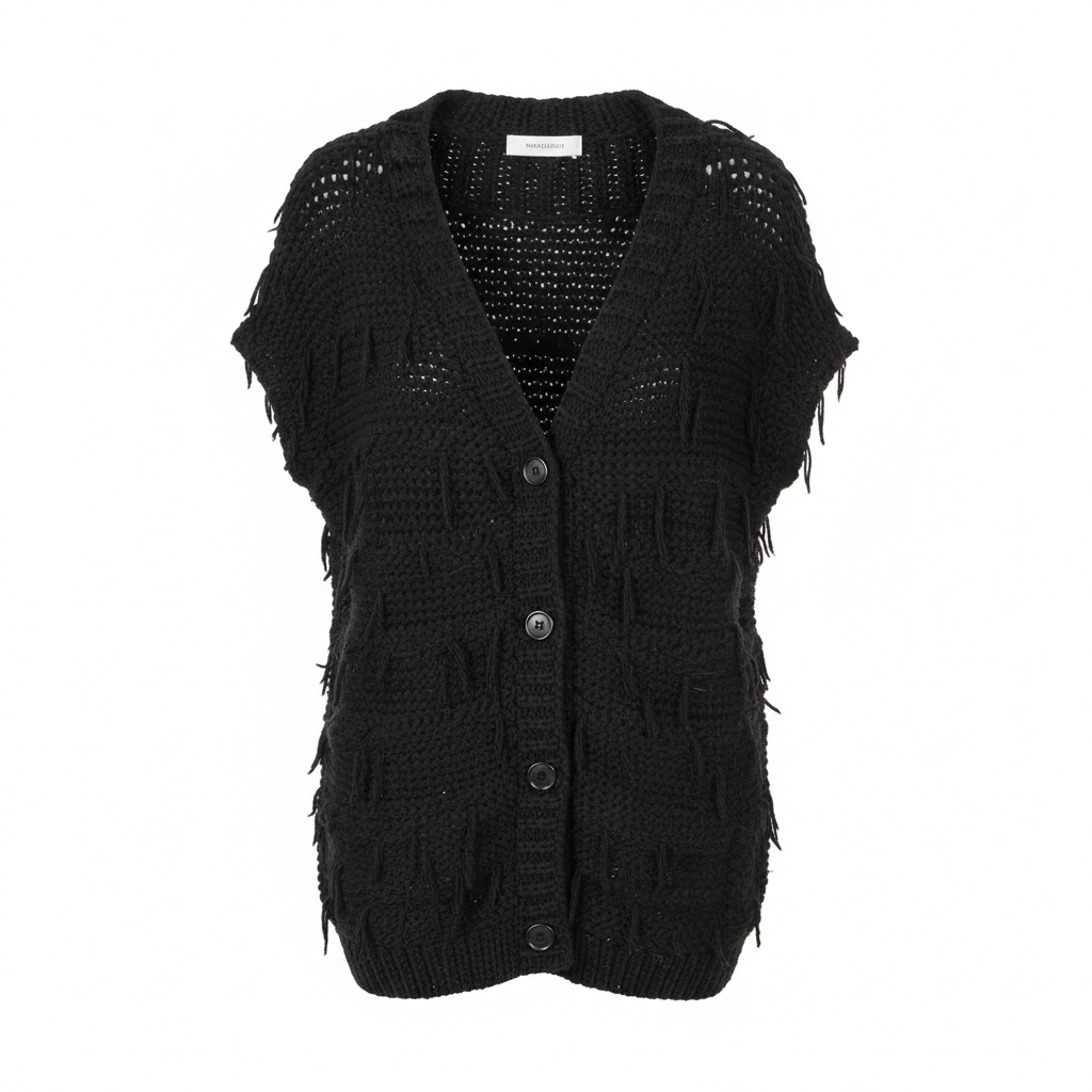 MAISON MARGELA Gilet en laine à franges