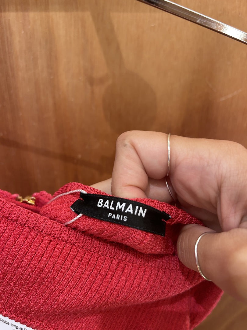 Robe midi Balmain - rose - Neuf avec étiquette