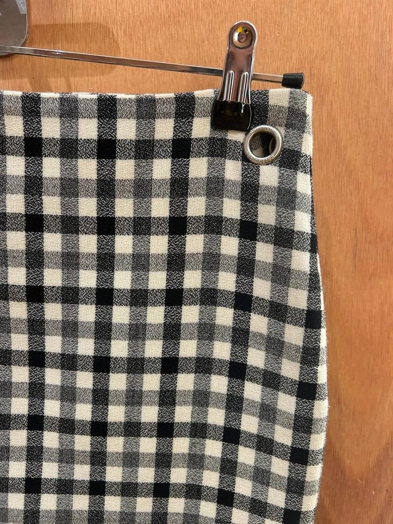 Jupe Balenciaga carreaux noir et blanc