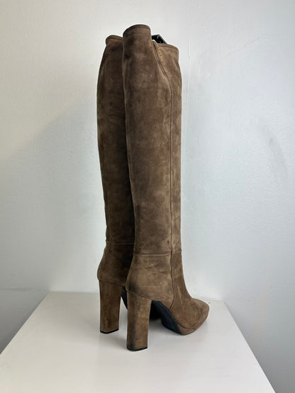 Bottes à talon cuir suede Prada - 36.5