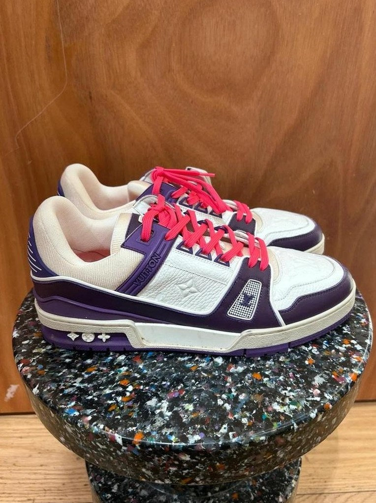 Louis Vuitton Lv Trainer sneakers blanc violet taille 42
