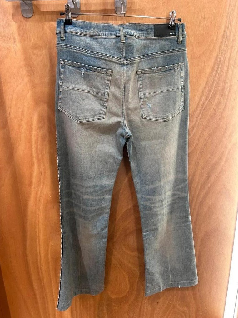 Amiri jean denim strass latéraux taille 34