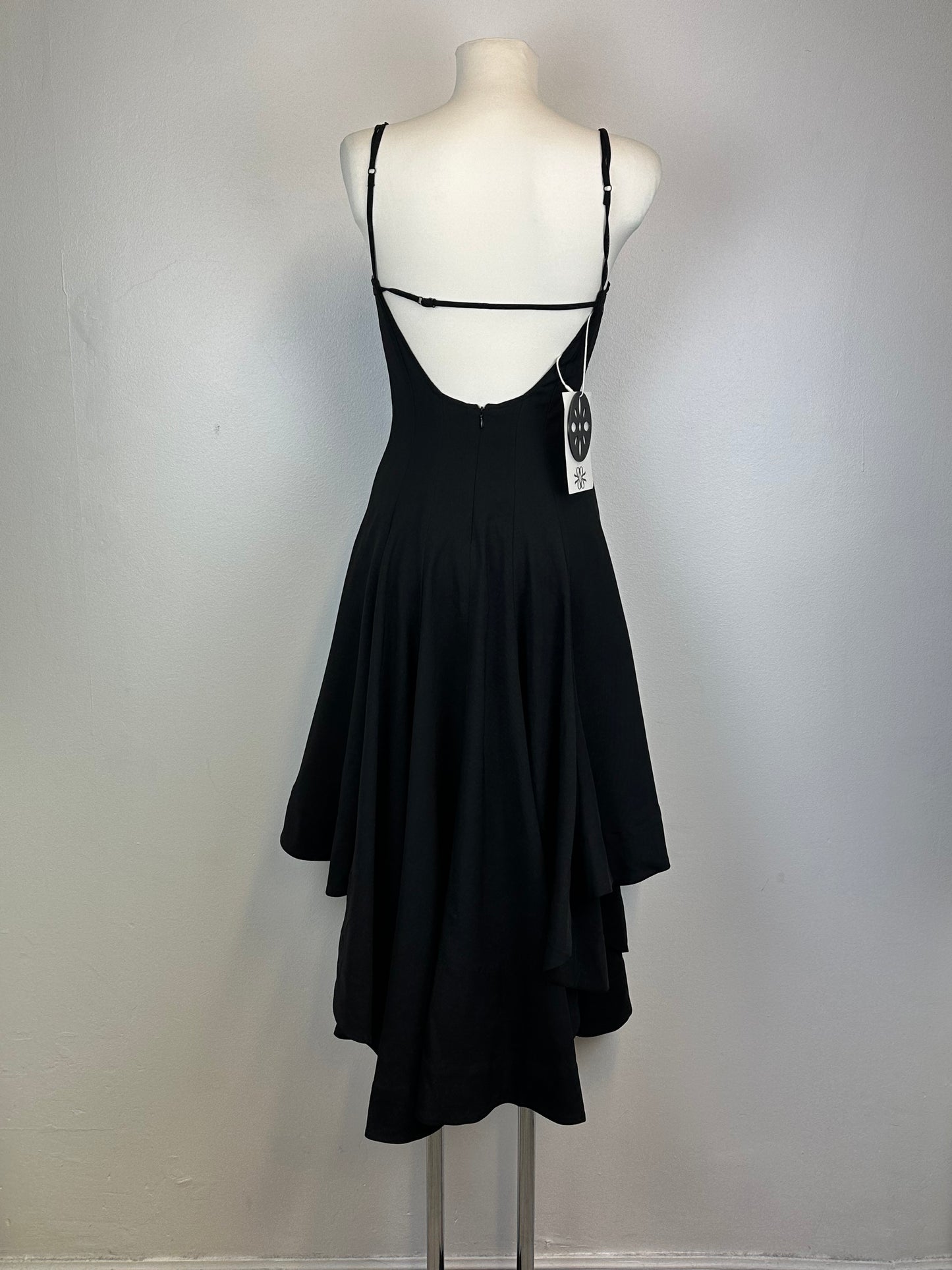 Robe midi noire rYU - S