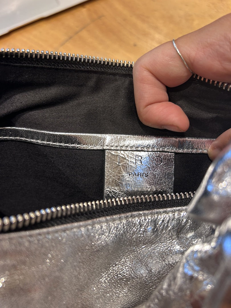 Sac épaule Iro Paris - argent - Neuf avec étiquette