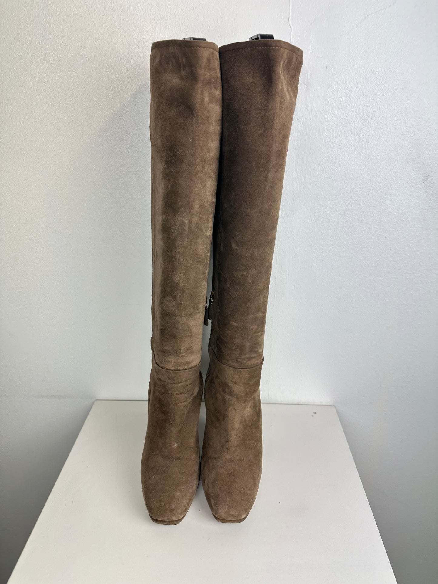 Bottes à talon cuir suede Prada - 36.5