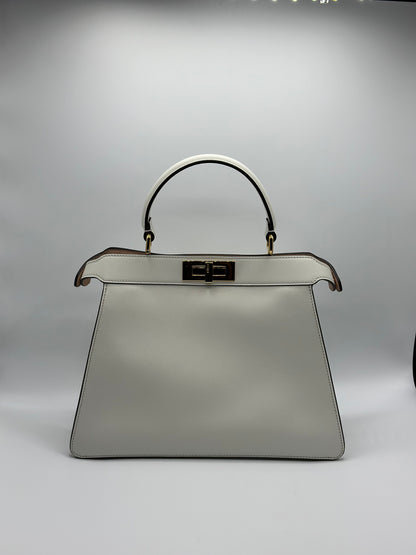 Sac à main Peekaboo IseeU Fendi blanc