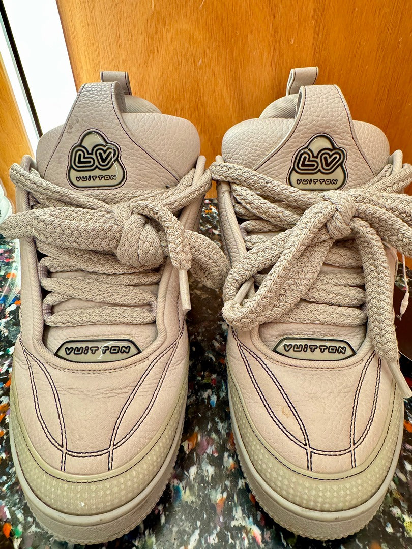 Baskets homme Louis Vuitton beige - Be