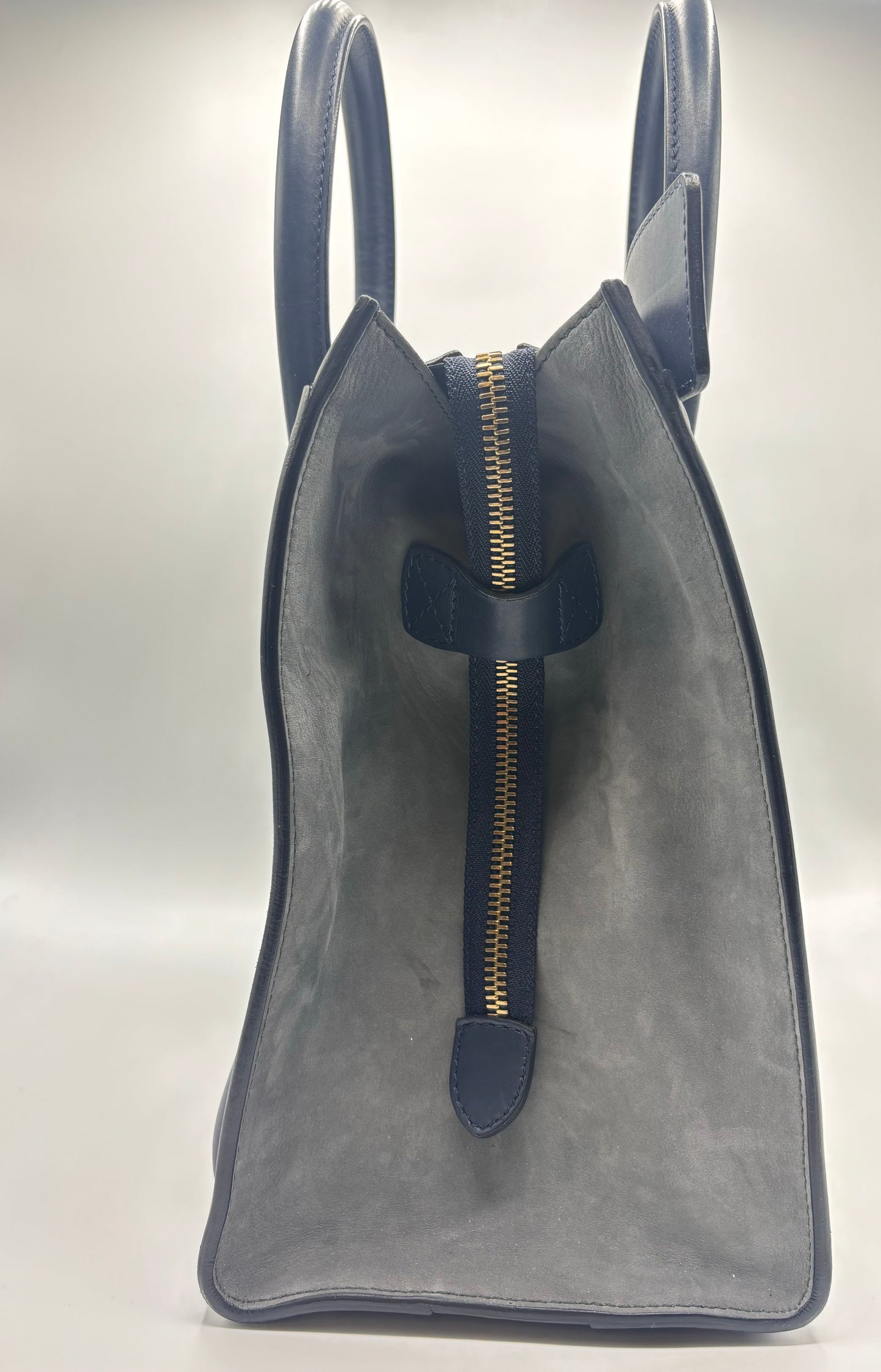 Sac à main Luggage Micro bleu vert Céline