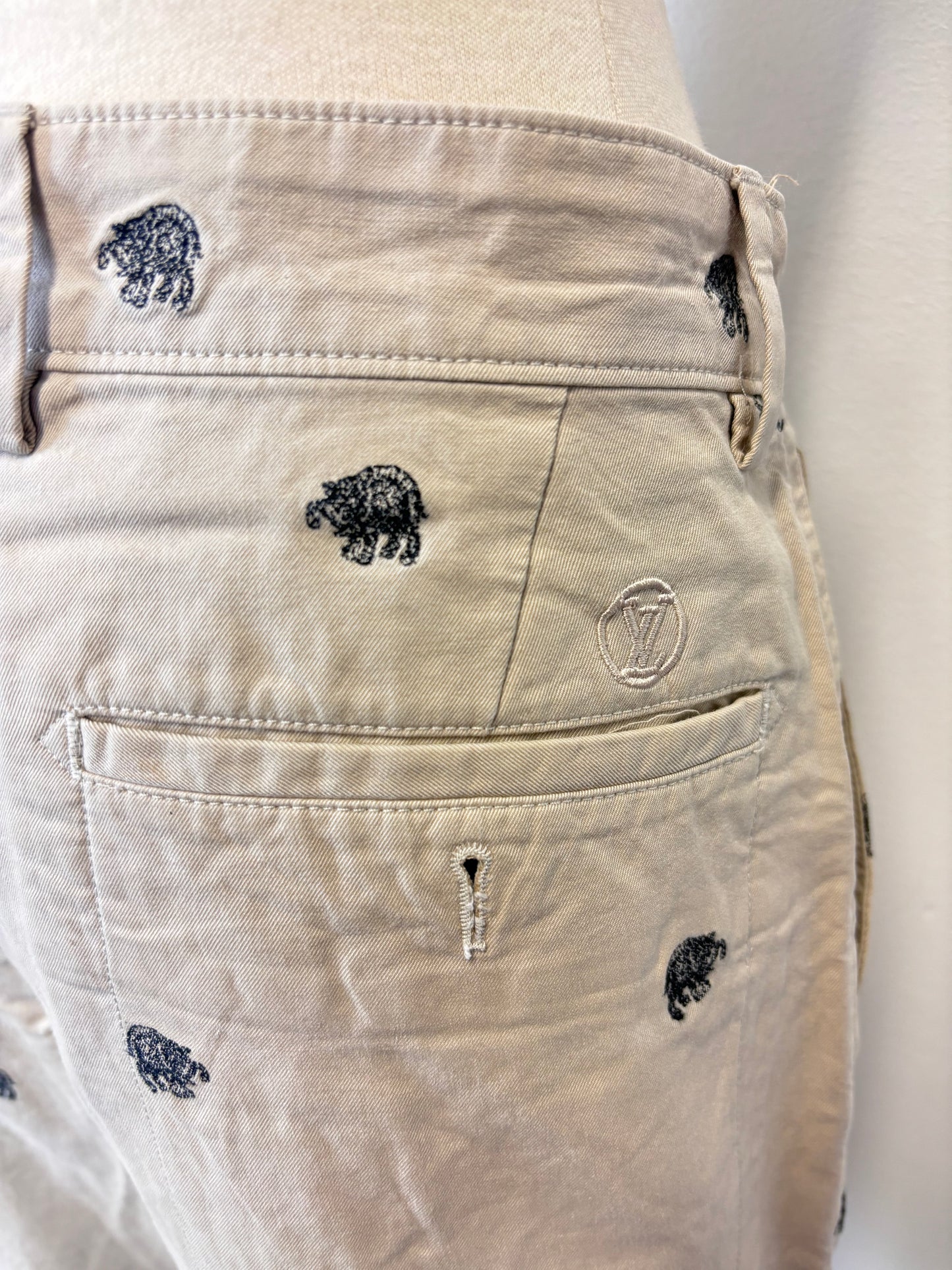 Pantalon en coton collaboration « Louis Vuitton x Chapman Brothers » par Kim Jones - M