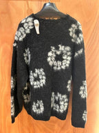 Cardigan Saint Michael Life Style maille duveteuse noir blanc - L