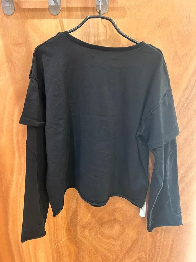 T-shirt Who Decides War flammes noir streetwear distressed oversize