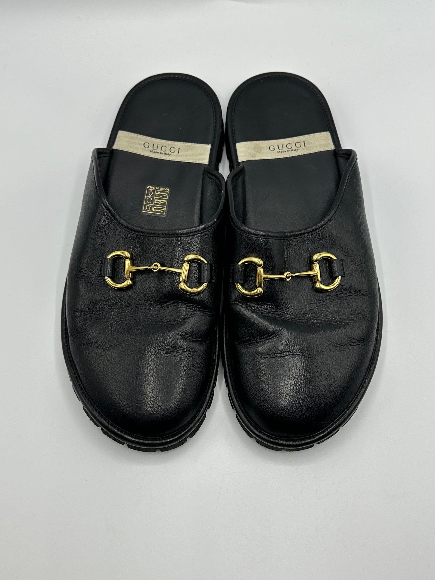 Sabot en cuir noir Gucci - 44