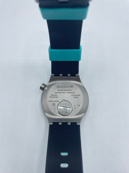 Montre Swatch turquoise noir