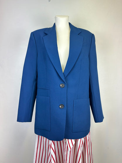 Veste blazer long bleu Shona Joy - S