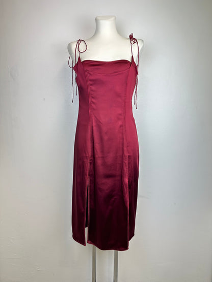 Robe satinée rouge J.Crew - M