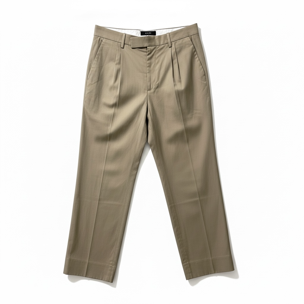 Amiri pantalon beige à pinces – coupe relaxed tailoring
