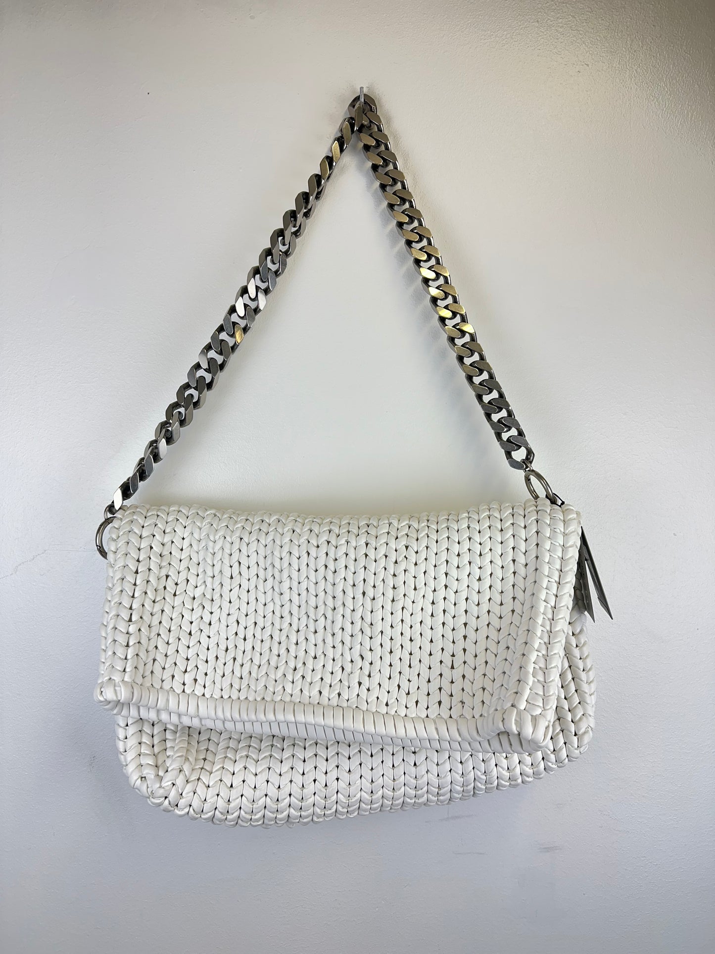 Sac à main cuir tressé blanc Balenciaga