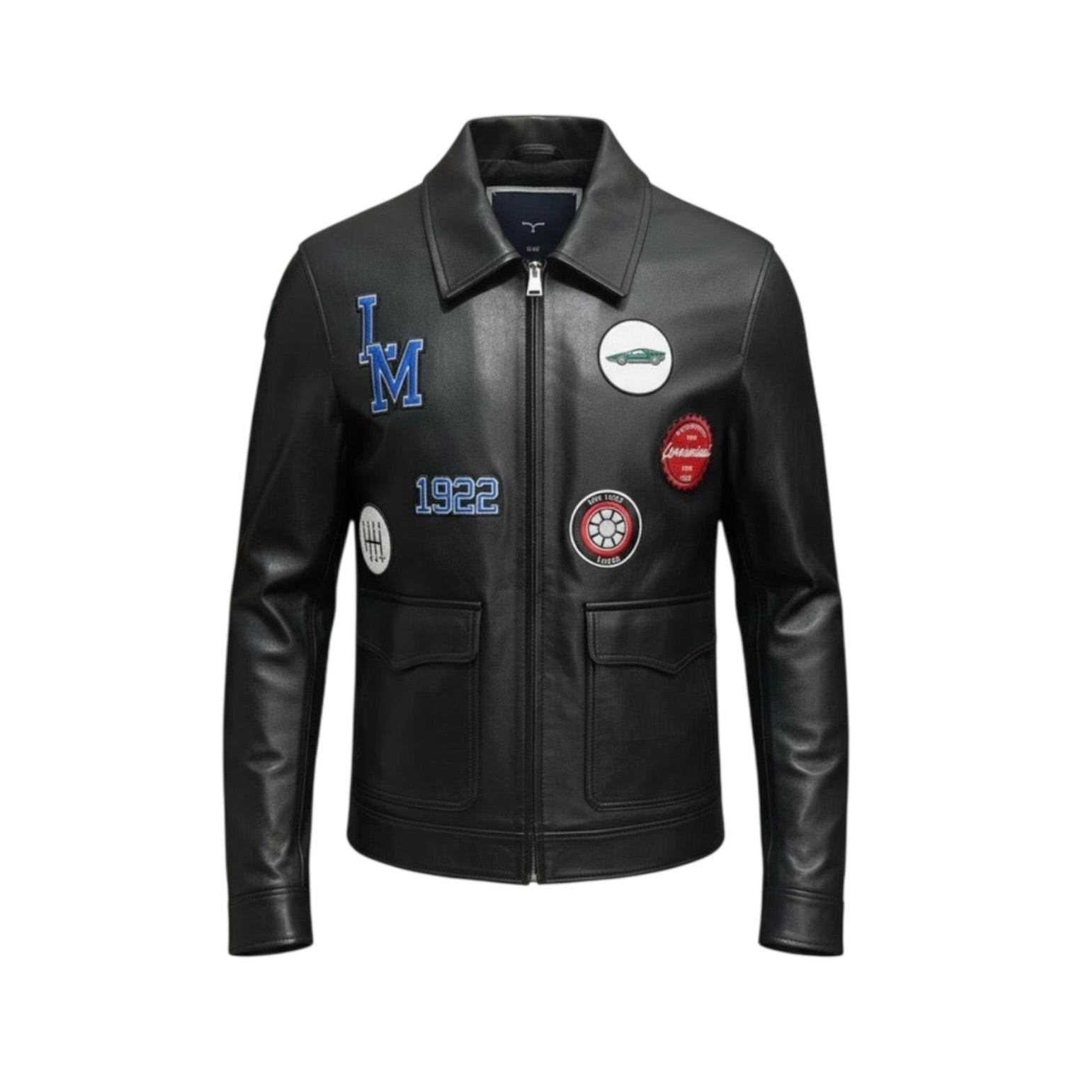 LARUSMIANI Blouson en cuit avec patches